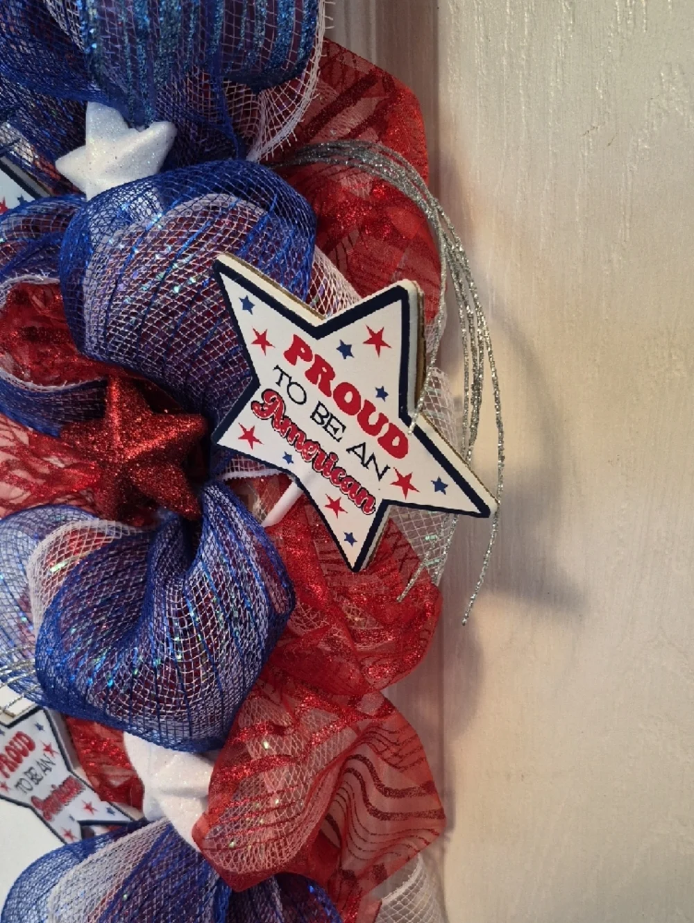 4th Of JULY Swag, Red White & Blue Patriotic swag - Star Accents